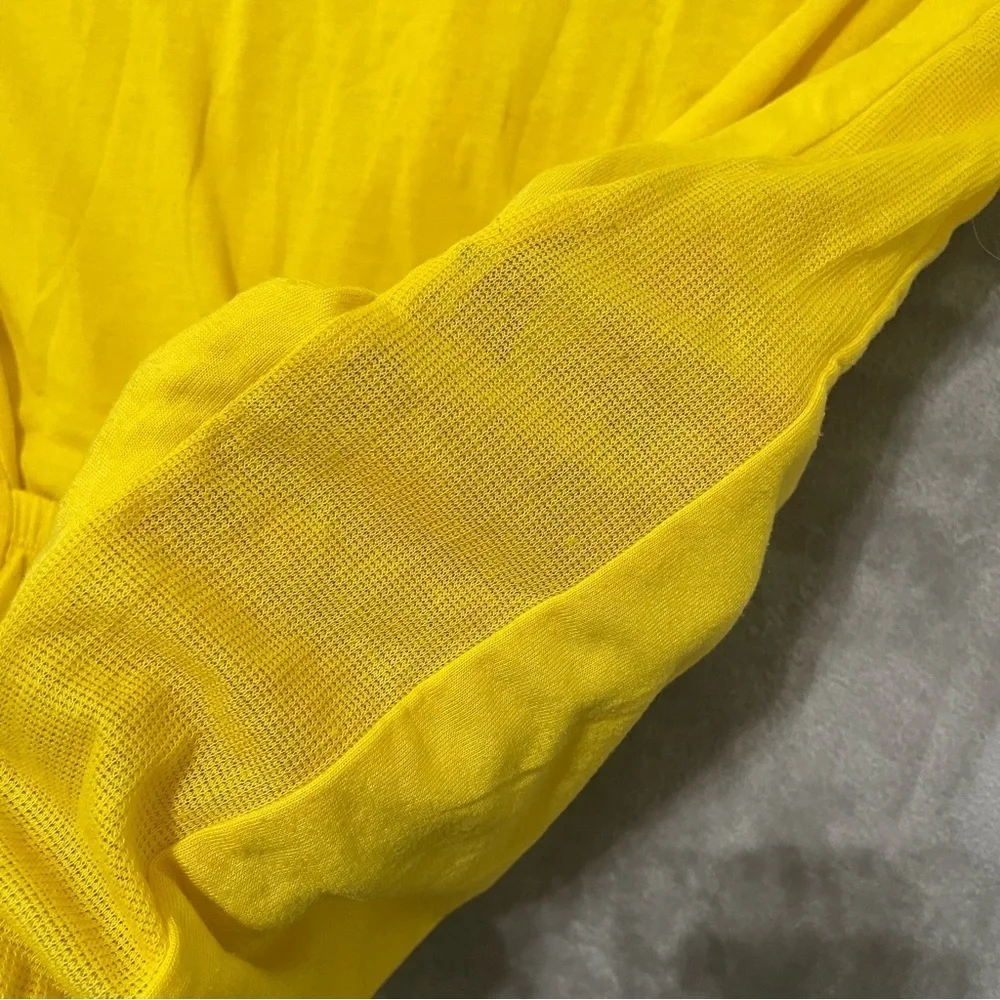 Vintage Reebok Yellow Cycling Jersey Made inUSA Size XL Short Sleeve Quarter Zip